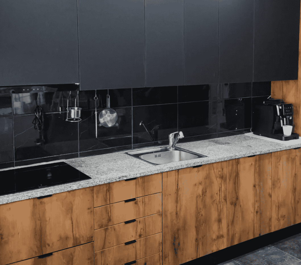 Cozinha em duas cores.